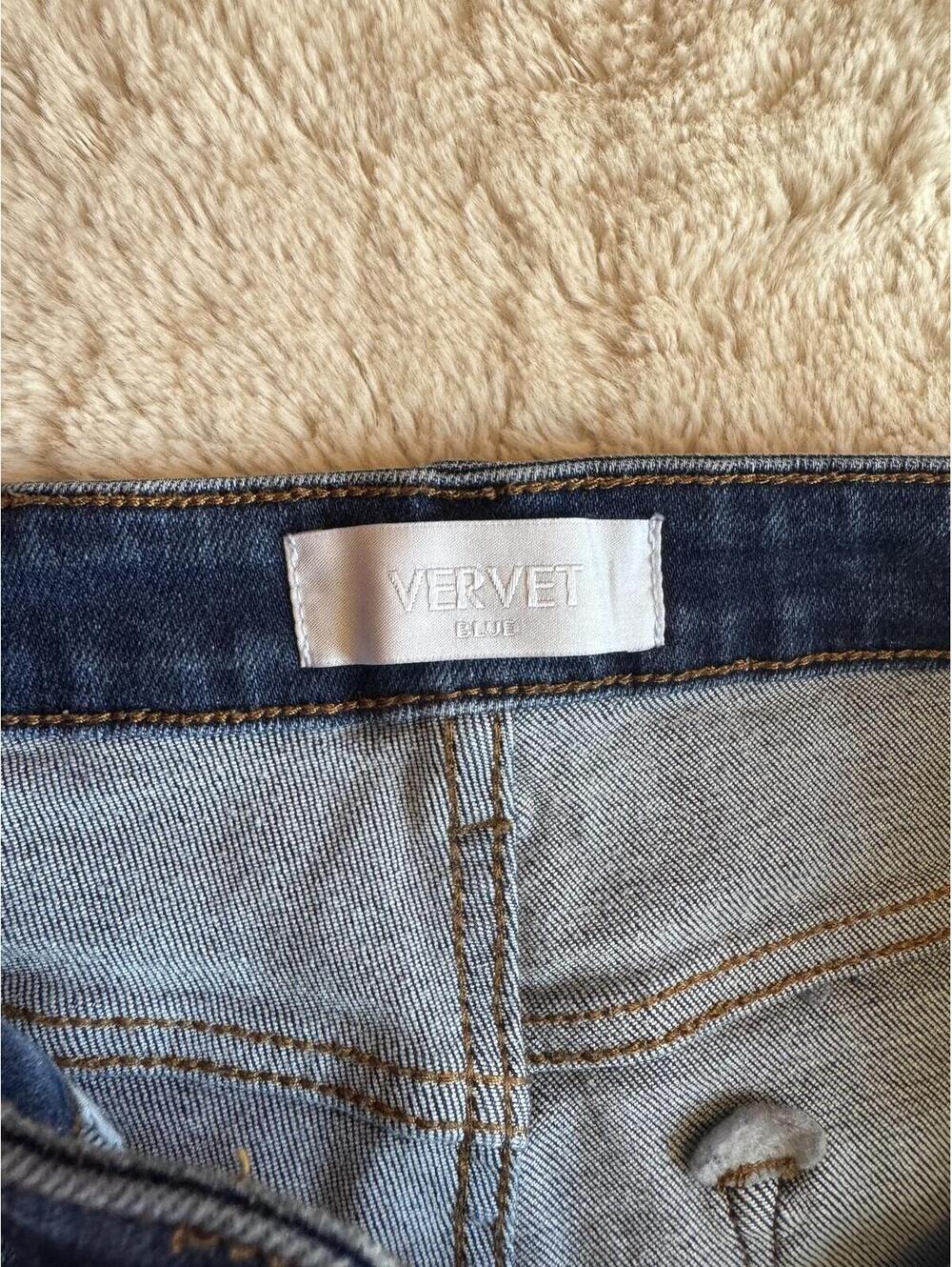 Vervet Women's‎ Blue Frayed Hem Jeans SZ 28 - Picture 7 of 8